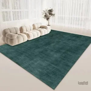 Tapis vert foncé élégant pour décoration intérieure