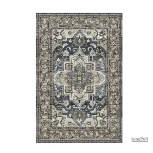 Tapis Vintage Oriental aux motifs riches et couleurs chaleureuses
