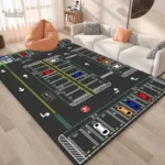 Tapis voiture circuit pour enfants, jeu de course amusant