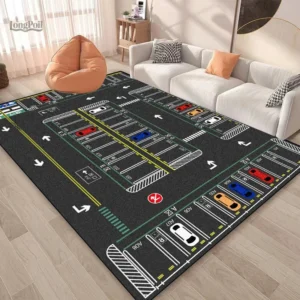 Tapis voiture circuit pour enfants, jeu de course amusant