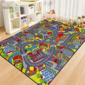 Tapis voiture enfant avec circuit pour jouer et s'amuser