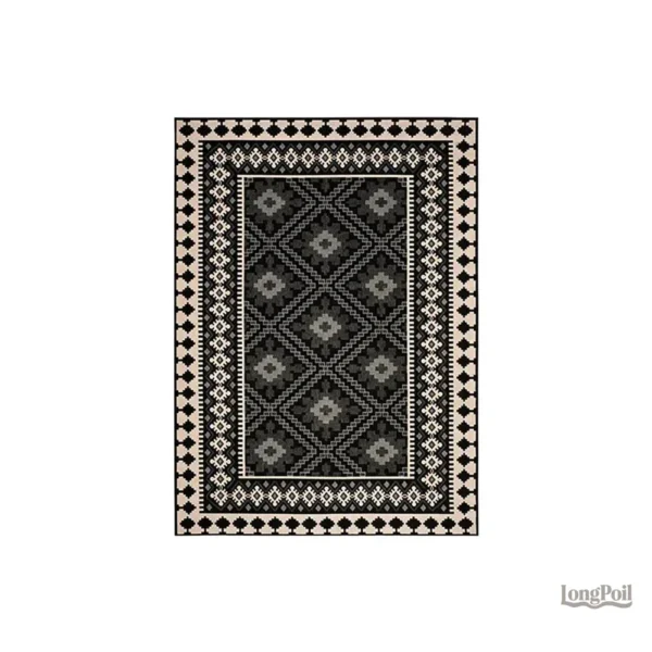 vikama-moroccan-faux-wool-carpet-bohemian-plush-area-rug-8561vb-1 Tapis Bohème Coloré au design vibrant et artistique
