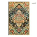 Tapis vintage avec motifs classiques et couleurs chaleureuses